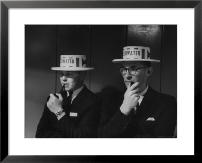 Pipe Smokers Listening To Speech By Senator Barry M. Goldwater At Young Republican Convention by Leonard Mccombe Pricing Limited Edition Print image