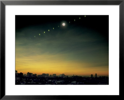 Multiple Exposure Image Of All Stages Of Eclipse Of The Sun Over Winnipeg by Henry Groskinsky Pricing Limited Edition Print image