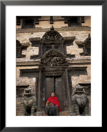 Elaborately Carved Doorway, North Of Tachupal Tole, Bhaktapur (Bhadgaun), Kathmandu Valley, Nepal by Richard Ashworth Pricing Limited Edition Print image