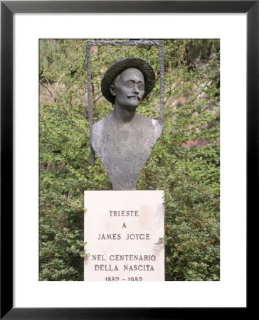 Bust Of Author James Joyce, Public Gardens, Via Giulia, Trieste, Friuli-Venetia-Giulia, Italy by Brigitte Bott Pricing Limited Edition Print image