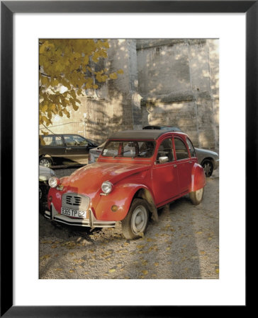 Citroen Diane Parked Outside Church, St. Omer, Pas De Calais, France by David Hughes Pricing Limited Edition Print image