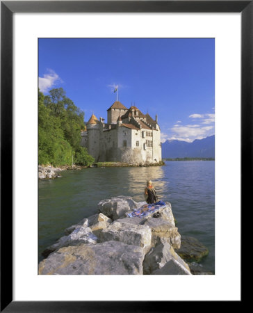 Chateau Chillon, Lake Geneva (Lac Leman), Switzerland, Europe by Gavin Hellier Pricing Limited Edition Print image