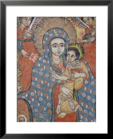 Mural Of Jesus And Mary, Gondar, Ethiopia by J P De Manne Pricing Limited Edition Print image