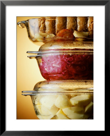 Potatoes, Red Cabbage & Meat In Glass Pots by Wolfgang Usbeck Pricing Limited Edition Print image