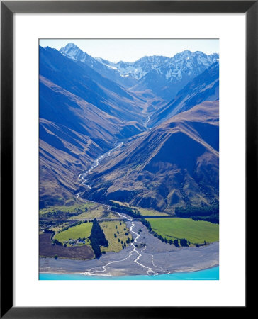 Lake Pukaki And Whale Stream, Ben Ohau Range, South Island, New Zealand by David Wall Pricing Limited Edition Print image