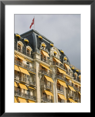 Le Montreux Place Hotel On Lake Geneva, Montreux, Swiss Riviera, Vaud, Switzerland by Walter Bibikow Pricing Limited Edition Print image