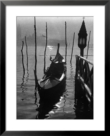 Gondola In The Lagoon, In Venice by A. Villani Pricing Limited Edition Print image