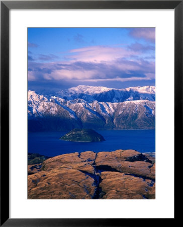 Aerial View Of Lake Wanaka, Wanaka, New Zealand by David Wall Pricing Limited Edition Print image