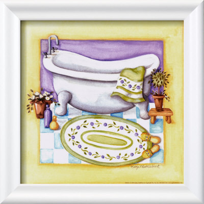 Yellow Bathroom - Tub by Kathy Middlebrook Pricing Limited Edition Print image