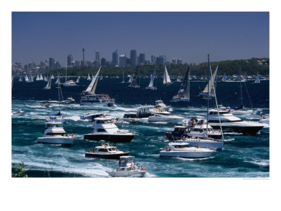 Start Of Annual Sydney To Hobart Yacht Race In Sydney Harbour, Sydney, Australia by Manfred Gottschalk Pricing Limited Edition Print image