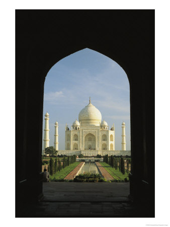 A View Of The Taj Mahal Framed Through A Doorway by Ed George Pricing Limited Edition Print image