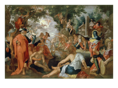 The Baptism Of Christ by Joachim Anthonisz Wtewael Pricing Limited Edition Print image