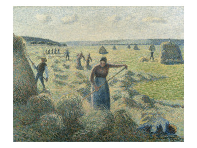 The Hay Harvest, Eragny by Camille Pissarro Pricing Limited Edition Print image