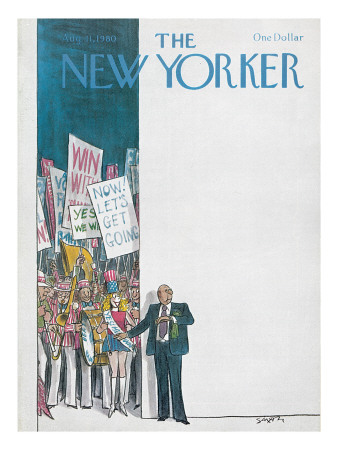 The New Yorker Cover - August 11, 1980 by Charles Saxon Pricing Limited Edition Print image