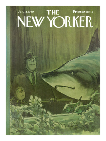 The New Yorker Cover - January 18, 1969 by Charles Saxon Pricing Limited Edition Print image