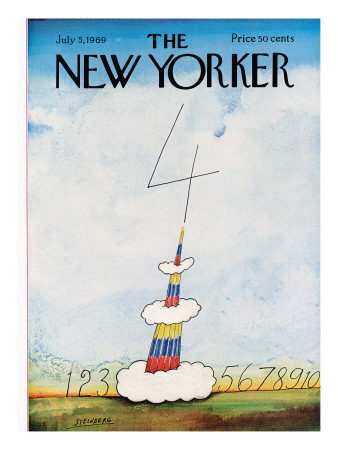 The New Yorker Cover - July 5, 1969 by Saul Steinberg Pricing Limited Edition Print image
