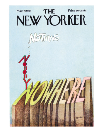 The New Yorker Cover - March 7, 1970 by Saul Steinberg Pricing Limited Edition Print image