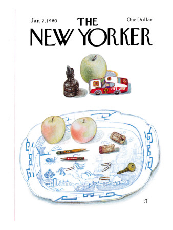 The New Yorker Cover - January 7, 1980 by Saul Steinberg Pricing Limited Edition Print image
