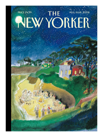 The New Yorker Cover - August 11, 2008 by Jean-Jacques Sempé Pricing Limited Edition Print image