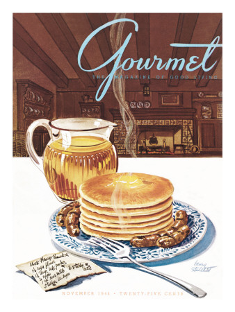 Gourmet Cover - November 1944 by Henry Stahlhut Pricing Limited Edition Print image