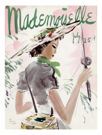 Mademoiselle Cover - July 1936 by Helen Jameson Hall Pricing Limited Edition Print image