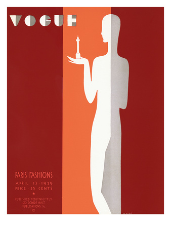 Vogue Cover - April 1929 by Eduardo Garcia Benito Pricing Limited Edition Print image