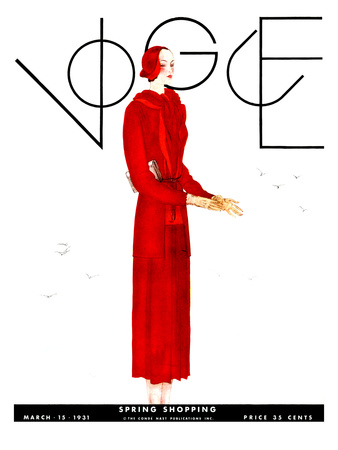 Vogue Cover - March 1931 by Georges Lepape Pricing Limited Edition Print image