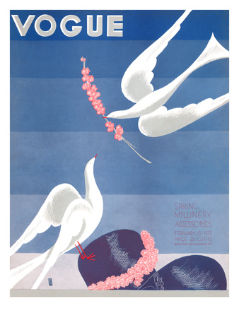 Vogue Cover - February 1933 by Eduardo Garcia Benito Pricing Limited Edition Print image