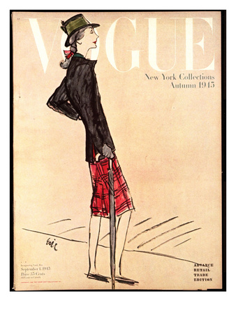 Vogue Cover - September 1945 by Carl Eric Erickson Pricing Limited Edition Print image