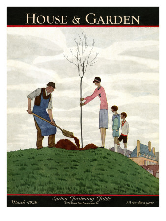 House & Garden Cover - March 1929 by Andre E. Marty Pricing Limited Edition Print image
