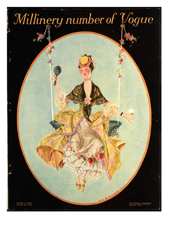 Vogue Cover - March 1915 by Frank X. Leyendecker Pricing Limited Edition Print image