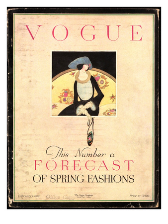 Vogue Cover - February 1919 by Harriet Meserole Pricing Limited Edition Print image