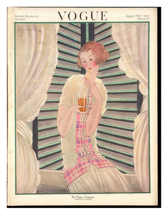 Vogue Cover - August 1922 by Georges Lepape Pricing Limited Edition Print image