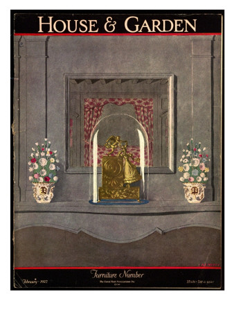 House & Garden Cover - February 1927 by Andre E. Marty Pricing Limited Edition Print image