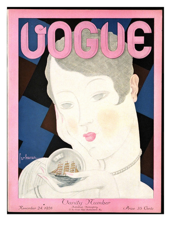 Vogue Cover - November 1928 by Georges Lepape Pricing Limited Edition Print image
