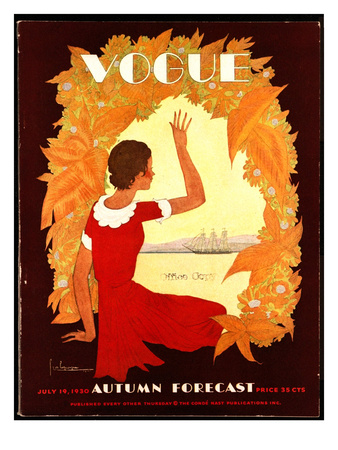 Vogue Cover - July 1930 by Georges Lepape Pricing Limited Edition Print image