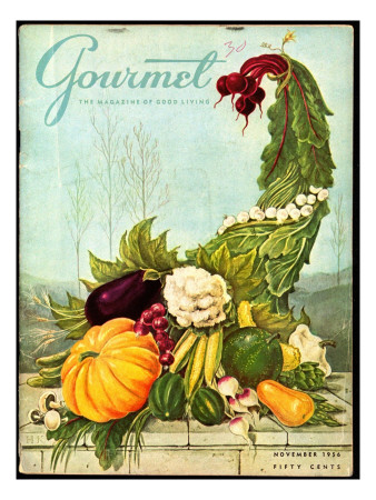 Gourmet Cover - November 1956 by Hilary Knight Pricing Limited Edition Print image