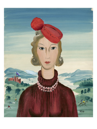 Vogue - October 1936 by Rene Bouet-Willaumez Pricing Limited Edition Print image