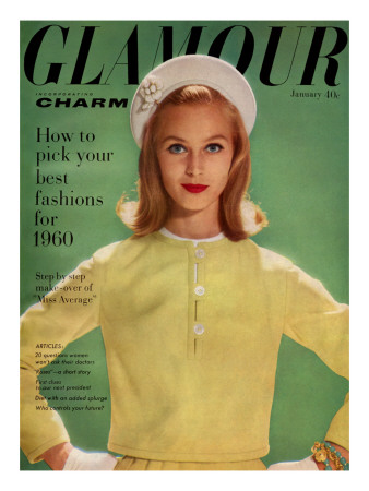 Glamour Cover - January 1960 by Sante Forlano Pricing Limited Edition Print image
