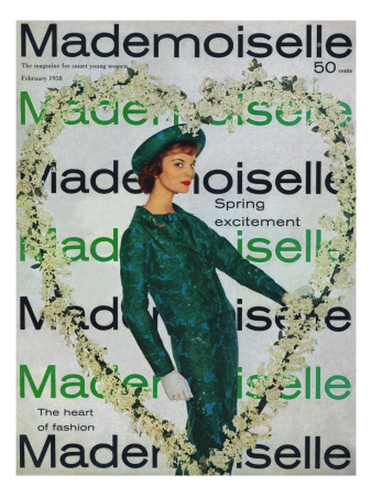 Mademoiselle Cover - February 1958 by Stephen Colhoun Pricing Limited Edition Print image