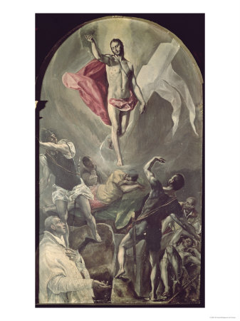 The Resurrection, Detail From The Altarpiece, 1577-79 by El Greco Pricing Limited Edition Print image