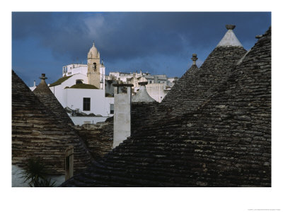 Stone Roofs Belonging To House Structures Known As Trulli by O. Louis Mazzatenta Pricing Limited Edition Print image