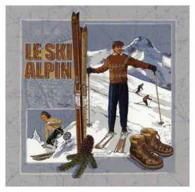 Le Ski Alpin by Bruno Pozzo Pricing Limited Edition Print image