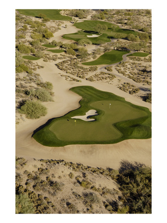 Desert Mountain Renegade Course, Hole 6, Aerial by J.D. Cuban Pricing Limited Edition Print image