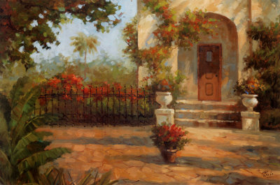 Santiago's Courtyard by Enrique Bolo Pricing Limited Edition Print image