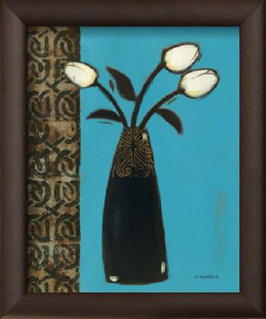 White Flowers Black Vase I by Norman Wyatt Jr. Pricing Limited Edition Print image
