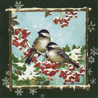 Winter Chickadees Ii by Anita Phillips Pricing Limited Edition Print image