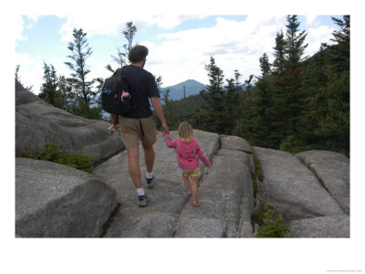 A Father And Daughter Hike On Whiteface Mountain, Whiteface Mountain, New York, United States by Stacy Gold Pricing Limited Edition Print image