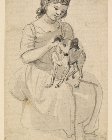 Girl With A Dog by Paul Sandby Pricing Limited Edition Print image