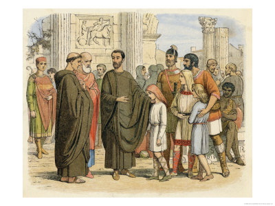 Pope Gregory Sees English Slaves In Rome, Non Angli Sed Angeli He Is Supposed To Have Said by James Doyle Pricing Limited Edition Print image